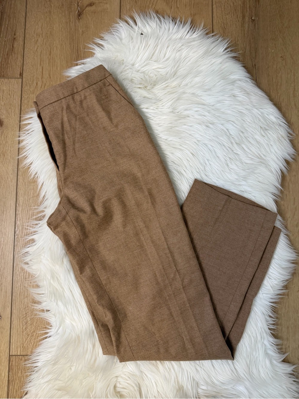 Escada Wool Cashmere Pecan Color Straight Leg High Rise Dress Pants in Size 36/6